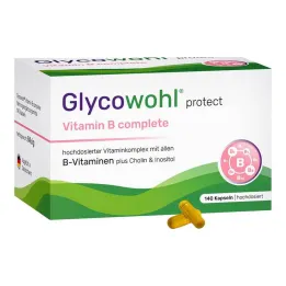 Glycowohl Vitamin B komplektas + Inozitolis + Cholinas kapsulės, 140 vnt