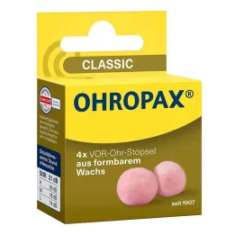 Ohropax Classic vaškas prieš ausų kištukus, 4 vnt
