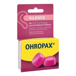 Ohropax Silence silikoniniai ausų kištukai, 6 vnt
