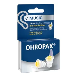 Ohropax Music filtro kištukai į ausį, 2 vnt