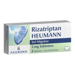 Rizatriptan Heumann nuo migrenos 5 mg tabletės, 2 vnt