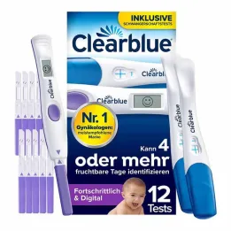Clearblue ovuliacijos ir nėštumo testo derinio pakuotė, 12 vnt
