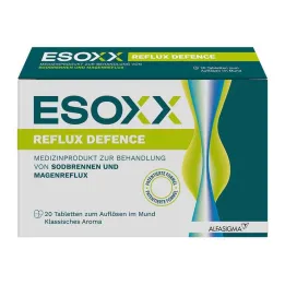 ESOXX Kramtomosios tabletės nuo refliukso, 20 vnt