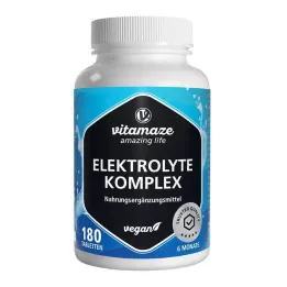 Elektrolitų kompleksinės tabletės su magniu vegan, 180 vnt