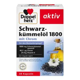 Doppelherz juodųjų kmynų aliejus 1800 kapsulių, 50 vnt
