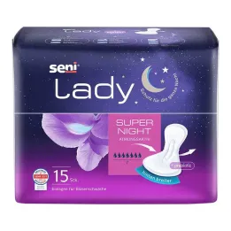 Seni Lady inkontinencijos įklotas super naktinis, 15 vnt