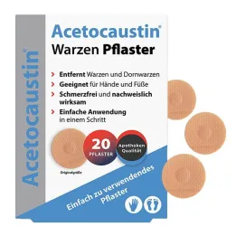 Acetokaustiniai karpų pleistrai, 20 vnt