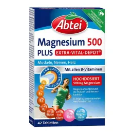 Abbey Magnesium 500 Plus tabletės, 42 vnt