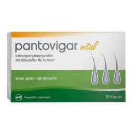 Pantovigar vital kapsulės su maistinėmis medžiagomis plaukams, 30 vnt