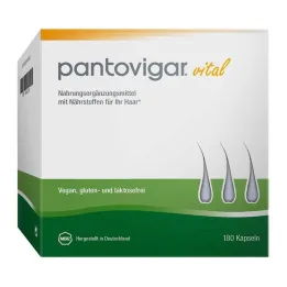 Pantovigar vital kapsulės su maistinėmis medžiagomis plaukams, 180 vnt