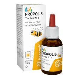 Beecraft Kids Propolis ekologiški lašai 20% plius vitaminas C, 30 ml