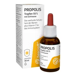 Beecraft Propolis lašai 55% plius ežiuolė, 30 ml