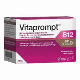 Vitaprompt B12 500 µg tiesioginės lazdelės, 20 vnt