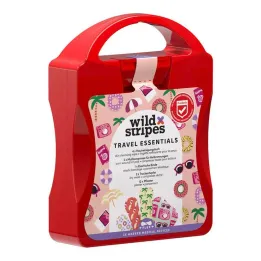 Wild Stripes Travel Essentials pirmosios pagalbos rinkinys, 21 vnt