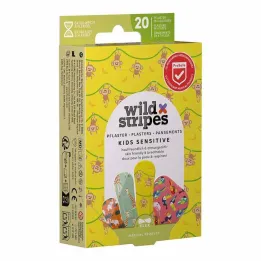 Wild Stripes Kids jautrūs Jungle Vibe pleistrai, 20 vnt