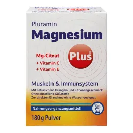 Pluramin Magnesium plus milteliai, 180 g
