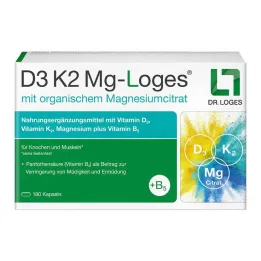 D3 K2 MG-Loges kapsulės, 180 vnt