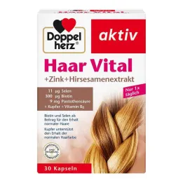 Doppelherz Hair Vital + Cinkas + Soros kapsulės, 30 vnt