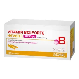 Vitaminas B12 Forte Hevert 3000 µg injekcinio tirpalo ampulė, 100x2 ml