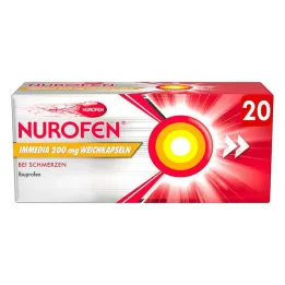 Nurofen Immedia 200 mg minkštos kapsulės, 20 vnt