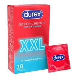 Durex Feeling Real XXL prezervatyvai, 10 vnt