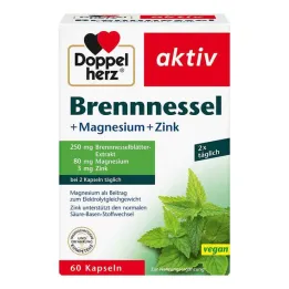 Doppelherz dilgėlių + magnio + cinko kapsulės, 60 vnt