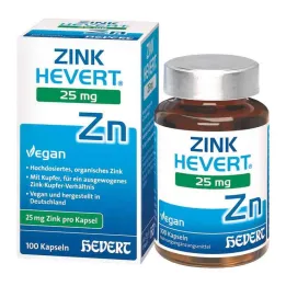 Cinko Hevert 25 mg kapsulės, 100 vnt
