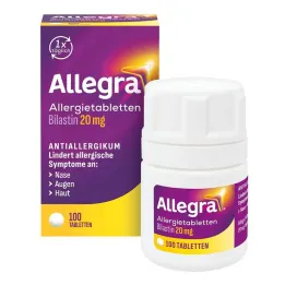 Allegra alergijos tabletės 20 mg tabletės skardinė, 100 vnt