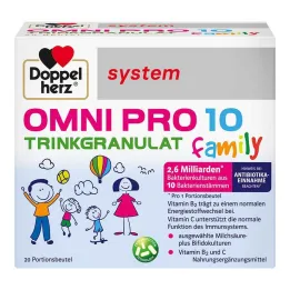Doppelherz Omni Pro 10 šeimos sistemos gėrimo granulės, 20 vnt