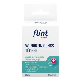 Flint Med žaizdų valymo servetėlės sterilios 12,5x18 cm, 20 vnt