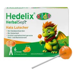 Hedelix Herbalsept Neck Lollipops Kids, 6 vnt