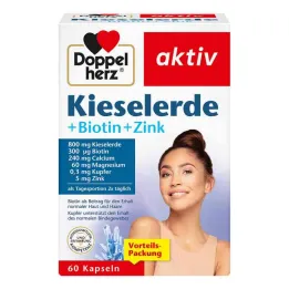 Doppelherz silicio dioksidas + biotinas + cinkas kapsulės, 60 vnt