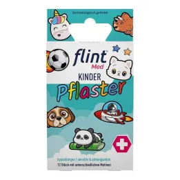 Flint Med vaikiški pleistrai 13x22mm hipoalerginis sens., 12 vnt