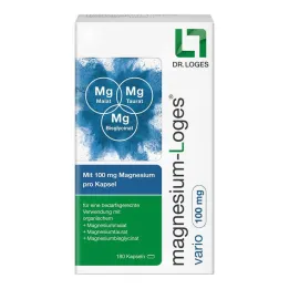 Magnesium-Loges vario 100 mg kapsulės, 180 vnt