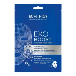 Weleda Exo Boost Collagen lakštinė kaukė mėlyna gencijonas, 20 ml