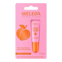 Weleda Pink Peach tonuotas lūpų sviestas, 7 ml