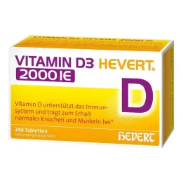 Vitaminas D3 Hevert 2000 TV tabletės, 240 vnt