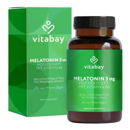 Melatoninas didelė dozė 3 mg + vitaminas B6 vegan Lut., 120 vnt