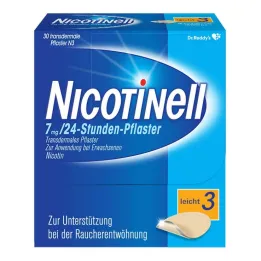 NICOTINELL 7 mg / 24 valandų nikotino pleistras, lengvo stiprumo pleistras (3), 30 pleistrų