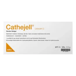 Cathejell Lidocaine C sterilus lubrikantas Zhs 12,5 g, 25 vnt