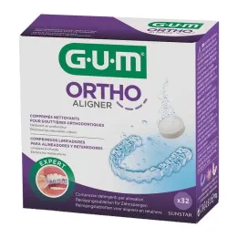 GUM Ortho Aligner valymo tabletės, 32 vnt