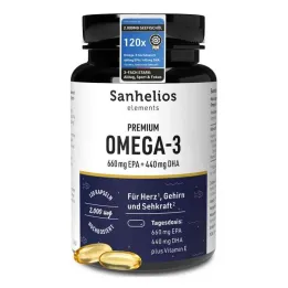 Sanhelios Premium Omega-3 kapsulės, 120 vnt